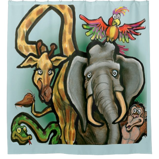 Tiere Duschvorhang (Vorderseite)