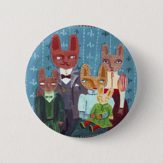 Tiere Familie Button (Vorderseite)