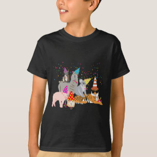 Tiere feiern lustige Tiere auf einer Party T-Shirt