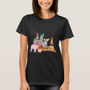 Tiere feiern süße Tiere auf einer Party T-Shirt