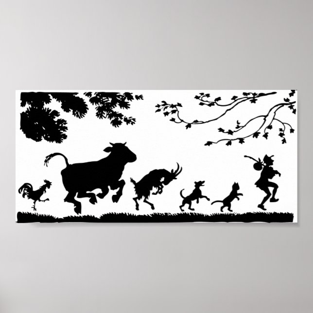 Tiere folgen dem Führer Poster (Vorne)