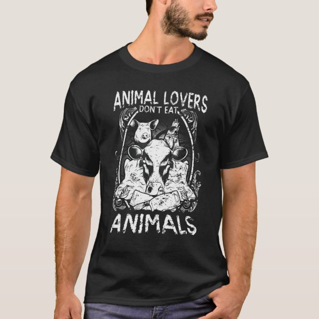 Tiere für Veganer oder Vegetarier Fleisch frei T-Shirt (Vorderseite)