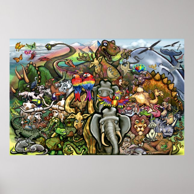 Tiere Großes und kleines Poster (Vorne)