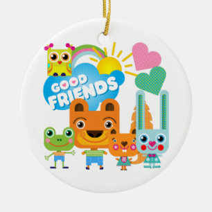 Tiere Gute Freunde Keramik Ornament