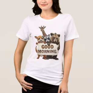 Tiere, Guten Morgen, Tri-Blend Shirt
