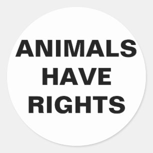 Tiere haben Recht-Aufkleber Runder Aufkleber