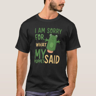 Tiere Hand Puppen Storyerzähler Comedy Frosch T-Shirt