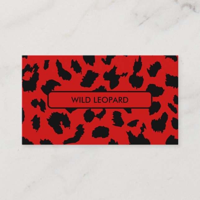 Tiere Haut Leopard Fleck Visitenkarte (Vorderseite)