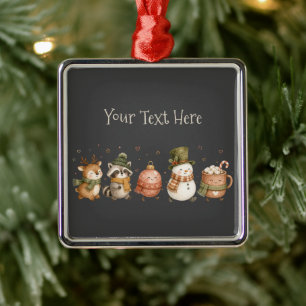 Tiere Heiße Schokolade Weihnachtsgeschenk Ornament Aus Metall