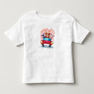 Tiere im Auto Nr. 5 Kleinkind T-shirt