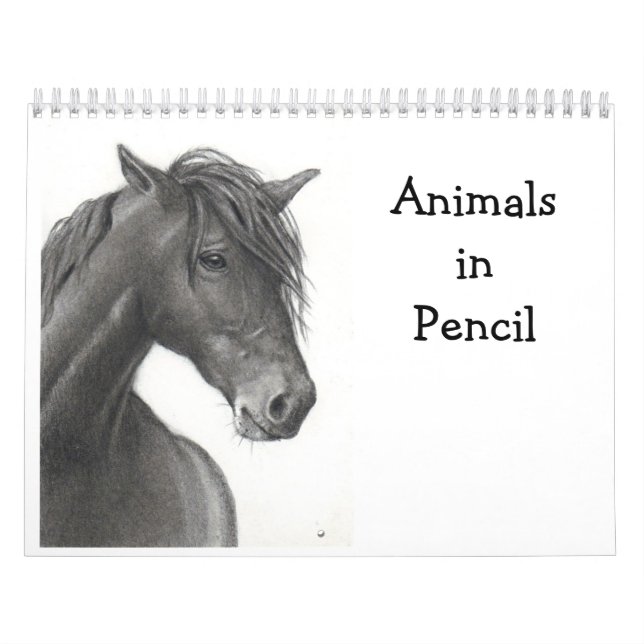 TIERE IM BLEISTIFT: REALISMUS-ZEICHNUNGS-KALENDER KALENDER (Titelbild)