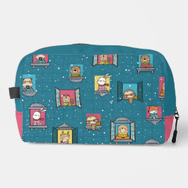 Tiere im Fenster Waschbeutel