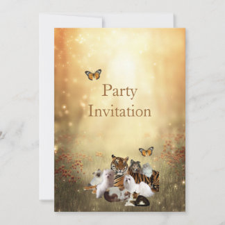 Tiere im Park Einladung