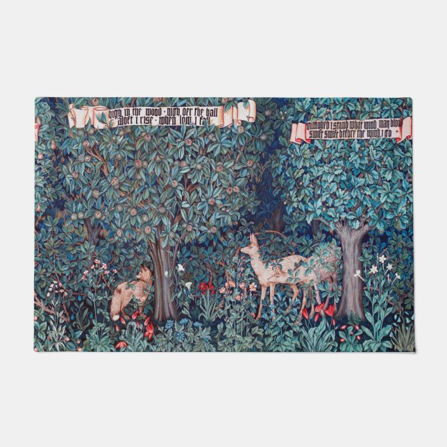 Tiere im Wald, William Morris Fußmatte (Vorderseite)