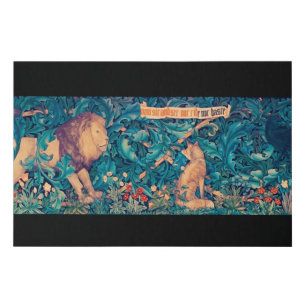 Tiere im Wald, William Morris Imitats Leinwand 