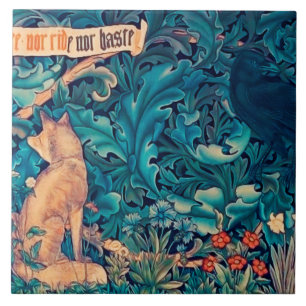 Tiere im Wald, William Morris Keramik Tile Fliese