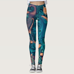 Tiere im Wald, William Morris Leggings