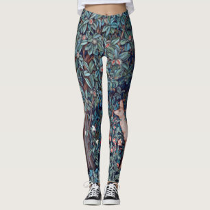Tiere im Wald, William Morris Leggings