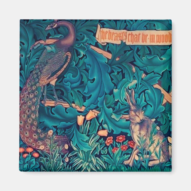 Tiere im Wald, William Morris Magnet (Vorne)