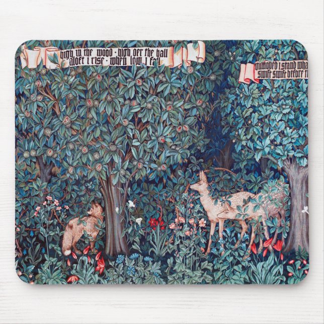 Tiere im Wald, William Morris Mousepad (Vorne)