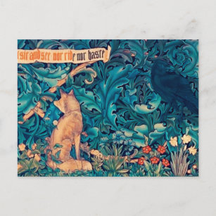 Tiere im Wald, William Morris Postcard Postkarte