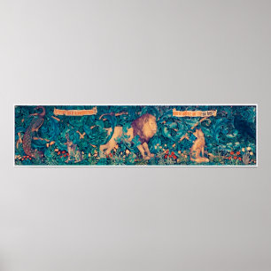Tiere im Wald, William Morris Poster