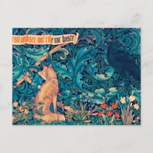 Tiere im Wald, William Morris Postkarte