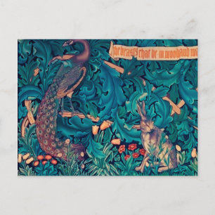 Tiere im Wald, William Morris Postkarte