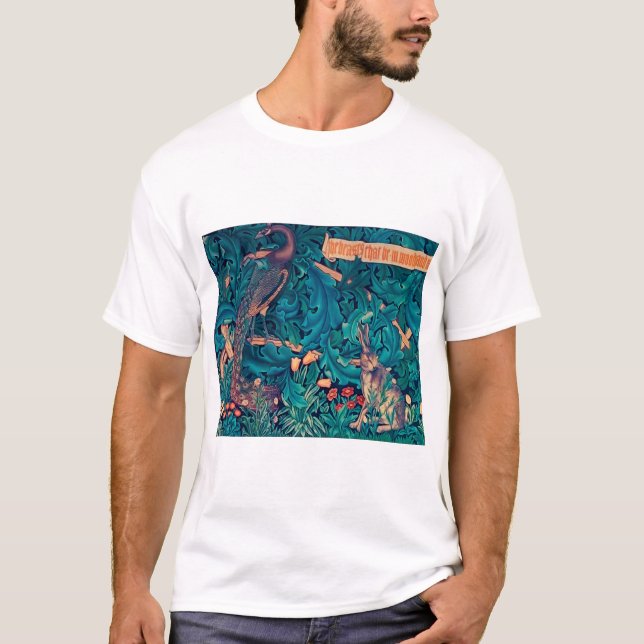 Tiere im Wald, William Morris T-Shirt (Vorderseite)