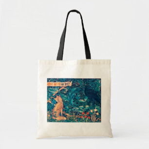 Tiere im Wald, William Morris Tote Tag Tragetasche