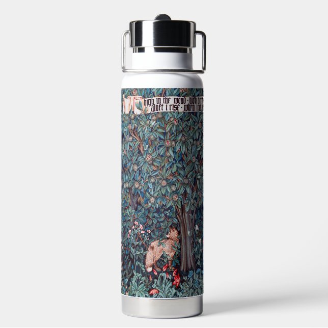 Tiere im Wald, William Morris Trinkflasche (Hinten)