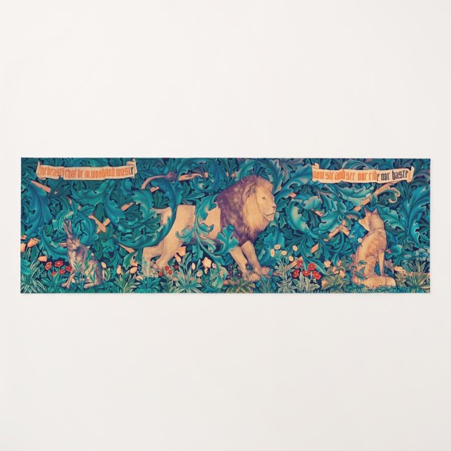 Tiere im Wald, William Morris Yogamatte (Vorderseite (Horizontal))
