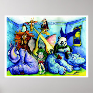 Tiere im Zimmer Poster