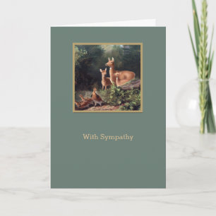 Tiere in der Woods Custom Sympathy Card Karte