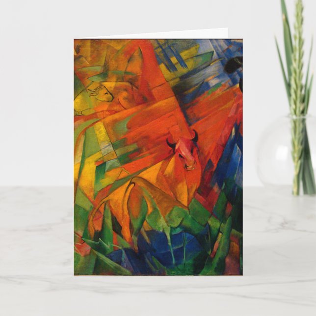 Tiere in einer Landschaft von Franz Marc Karte (Vorderseite)