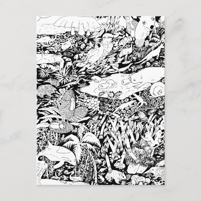 Tiere in Frieden Postkarte (Vorderseite)