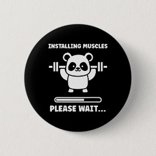 Tiere installieren Muskeln Fitness Bodybuilding Ko Button