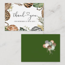 Tiere Leopard Print Jungle Wild Baby Dusche als