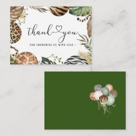 Tiere Leopard Print Jungle Wild Baby Dusche als Mitteilungskarte