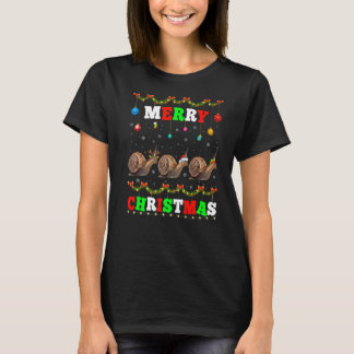 Tiere Lichter frohe Weihnachtsnachtsnacht T-Shirt