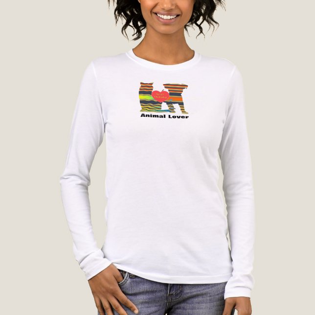 Tiere liebende beste Freunde  Tri-Blend Shirt (Vorderseite)