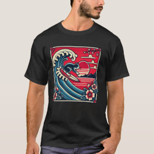 Tiere Liebhaber Blumen Sonnenuntergang Japanische T-Shirt