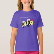 Tiere, Lila Kids-T - Shirt der Biene