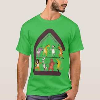 Tiere lustige Party Tanz Familie T-Shirt