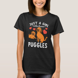 Tiere Mädchen Hund Frauen Hundebesitzer Süßer Pu T-Shirt