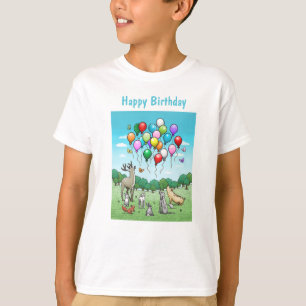 Tiere mit Luftballons T-Shirt