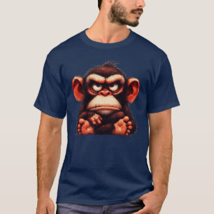 Tiere mürrischer Affe Affenfamilie T-Shirt