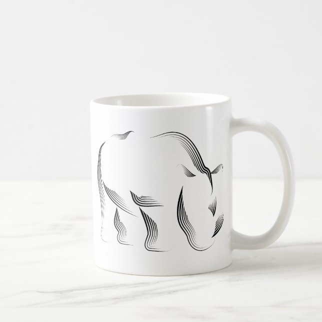 Tiere - Nashorn Tasse (Rechts)