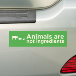 Tiere nicht Zutaten grün vegan Autoaufkleber