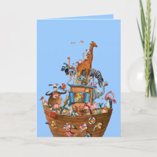 Tiere Noahs Ark - Grußkarte Karte